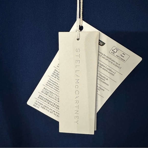 Stella McCartney Women’s Long Tie Sleeve Dress in Midnight Blue Size L, 44 NWT - Picture 4 of 12